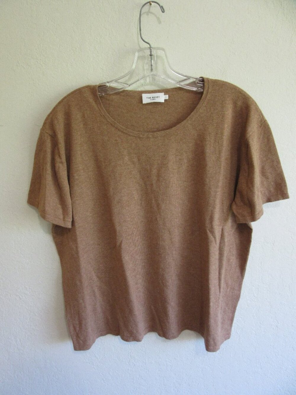 THE RESET R Label Brown L Basic Knit teeshirt